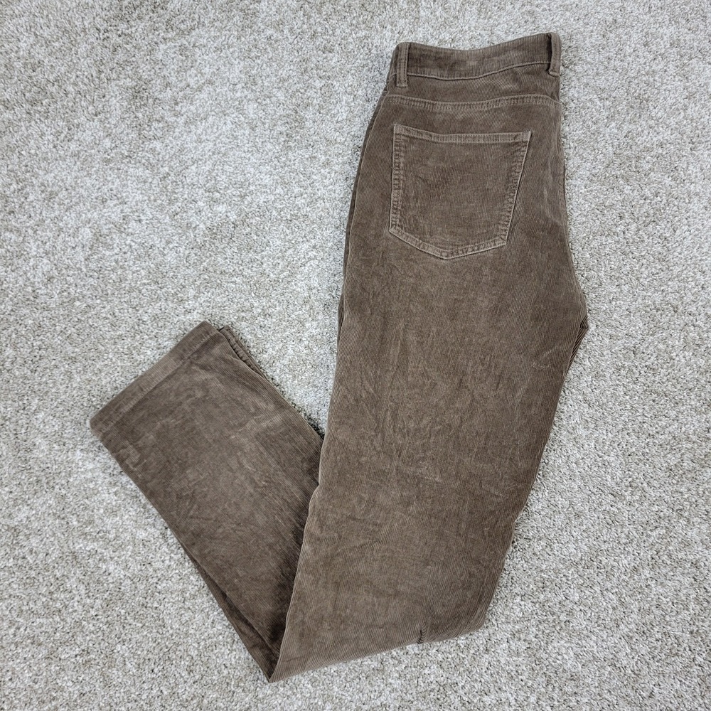 Mugsy Woodlands Mens 33x34 Brown Corduroy Stretch 5 Pocket Jeans